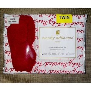 Wendy Bellísimo Feliz Navidad Pattern 4 Piece Twin Sheet Set